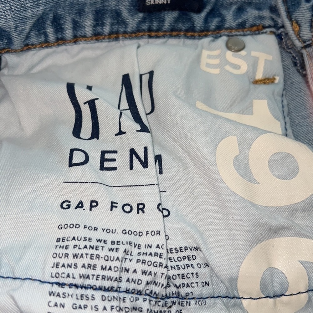 GAP distressed ripped jeans skinny Sz 30 - Picture 9 of 12
